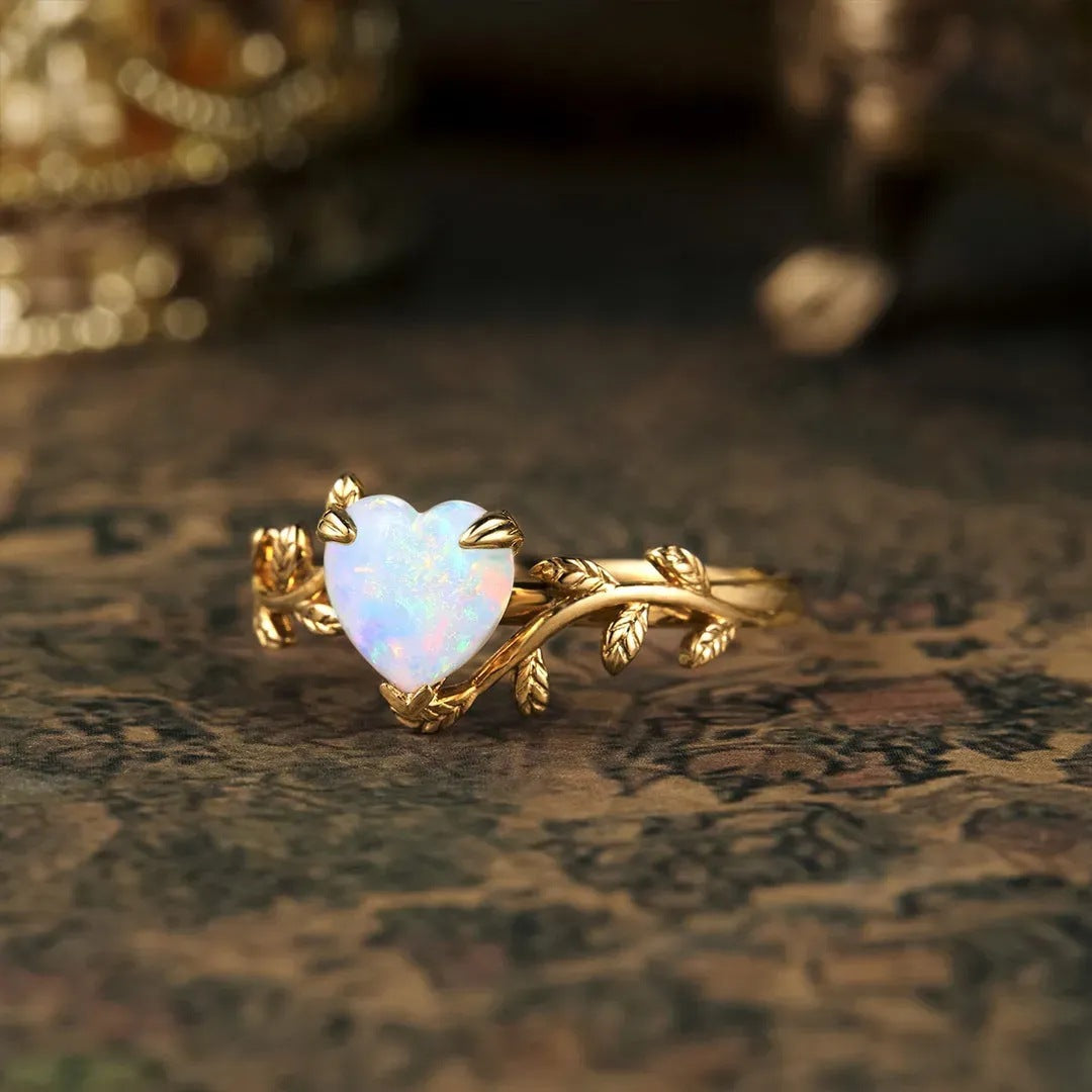 Opal Heart Ring