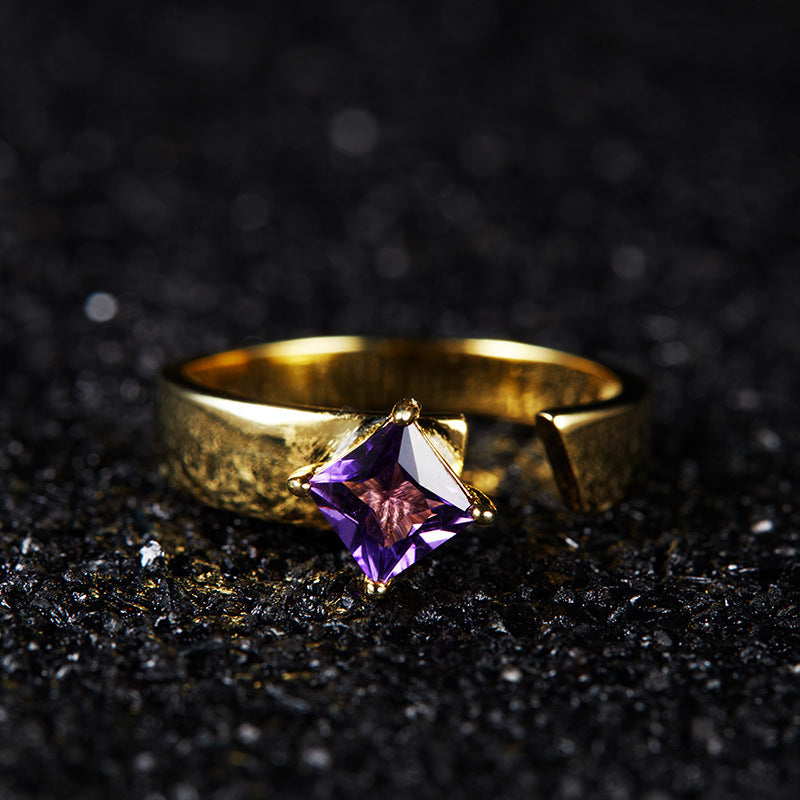 Square Amethyst Ring