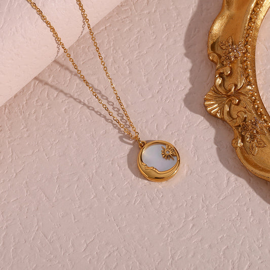 Moon and Star Necklace