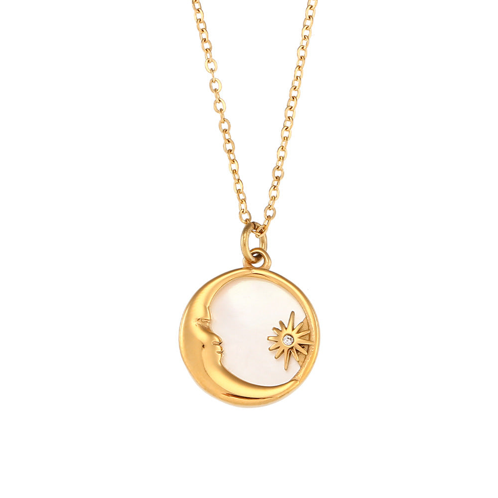 Moon and Star Necklace