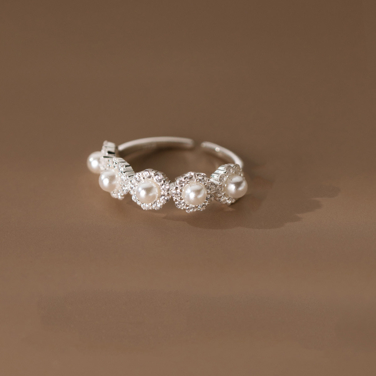 Pearls Diamond Ring