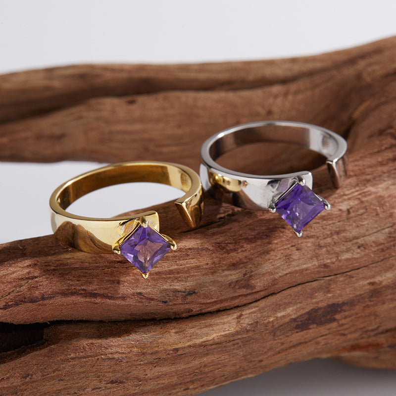 Square Amethyst Ring