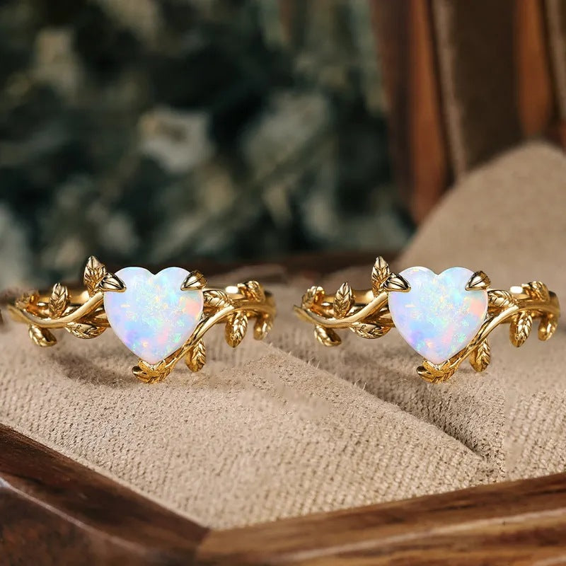 Opal Heart Ring