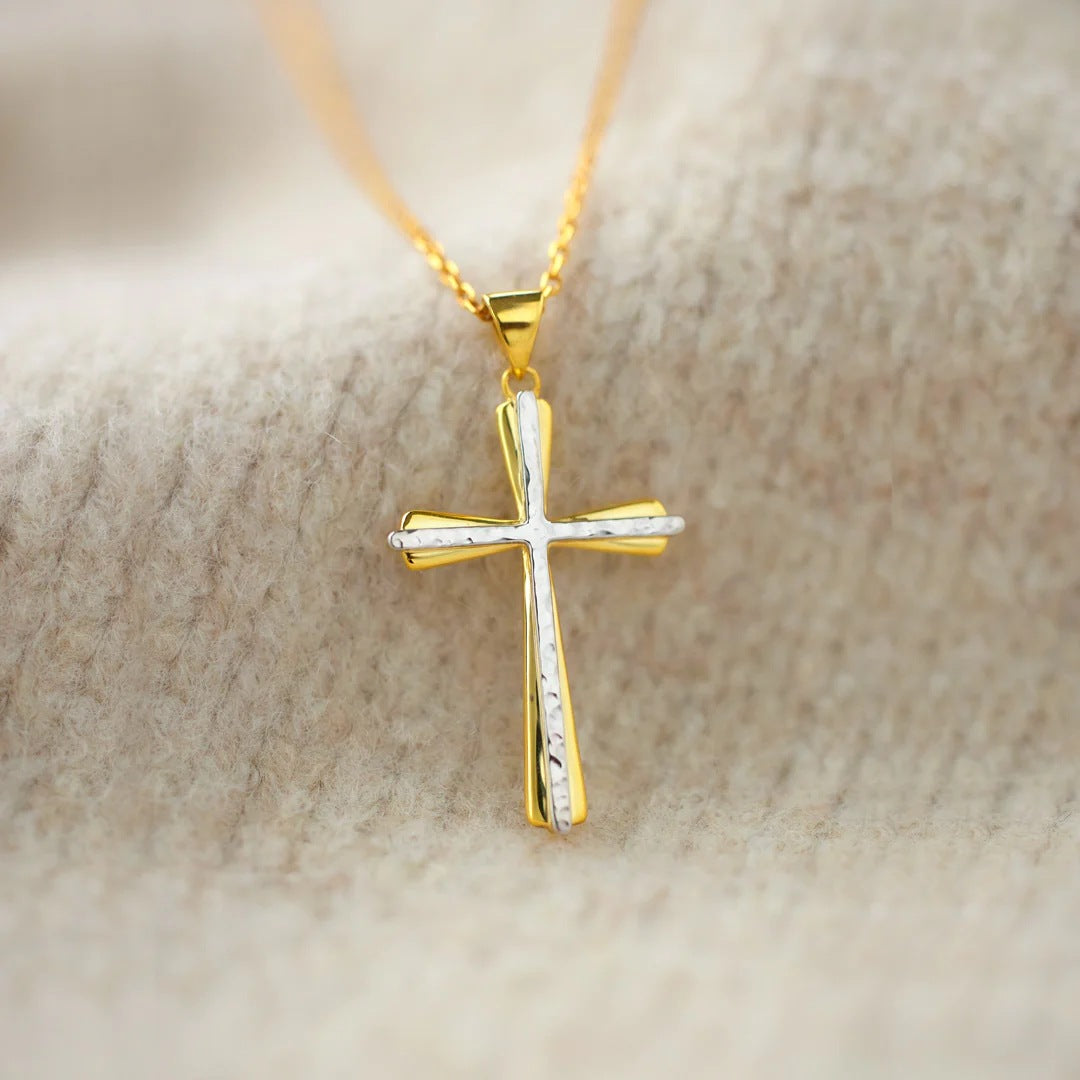 Two-Color Cross Necklace