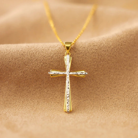 Two-Color Cross Necklace