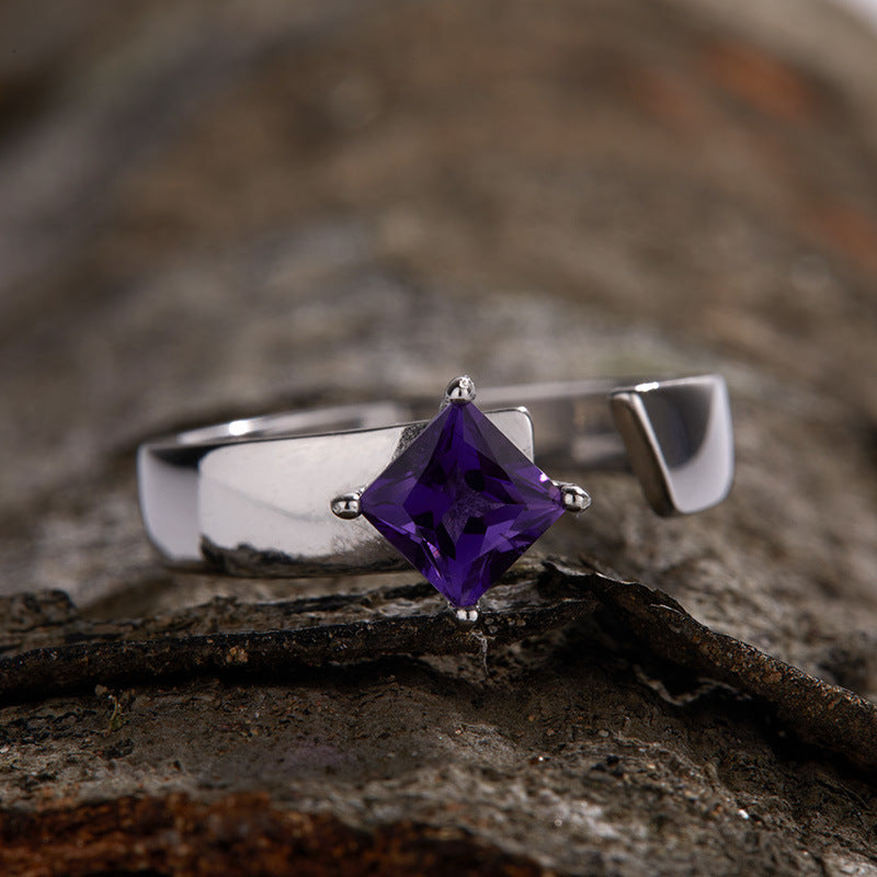 Square Amethyst Ring